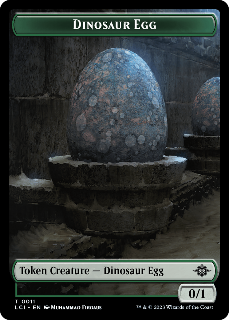 Dinosaur Egg // Dinosaur (0010) Double-Sided Token [The Lost Caverns of Ixalan Tokens] | D20 Games