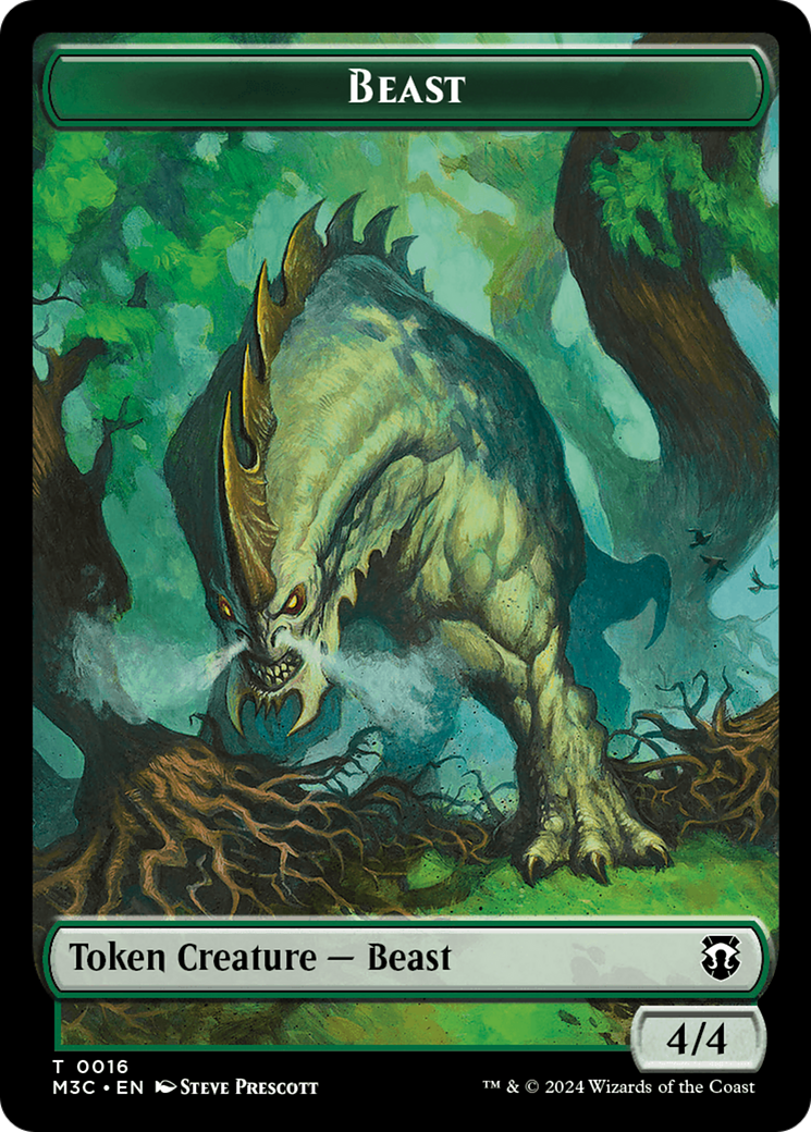 Elephant // Beast (0016) Double-Sided Token [Modern Horizons 3 Commander Tokens] | D20 Games