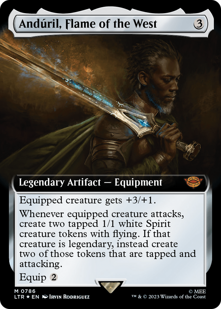 Anduril, Flame of the West (Extended Art) (Surge Foil) [The Lord of the Rings: Tales of Middle-Earth] | D20 Games