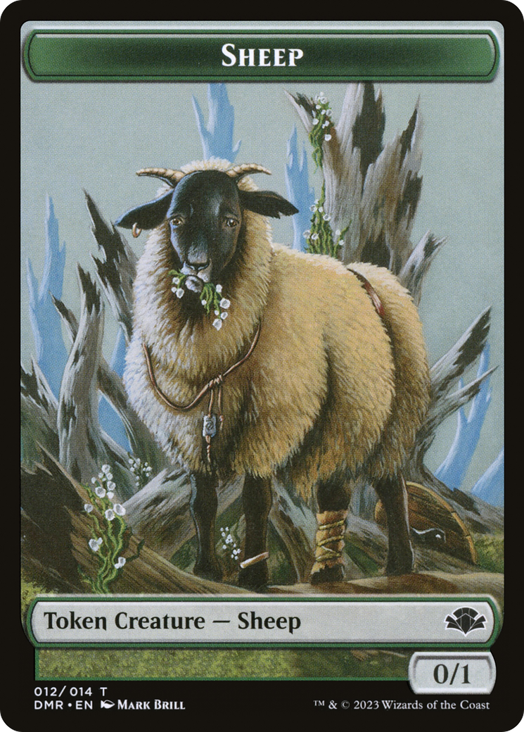 Sheep Token [Dominaria Remastered Tokens] | D20 Games