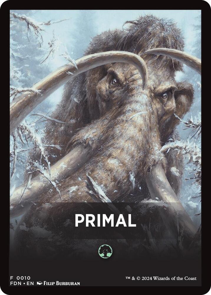 Primal Theme Card [Foundations Tokens] | D20 Games