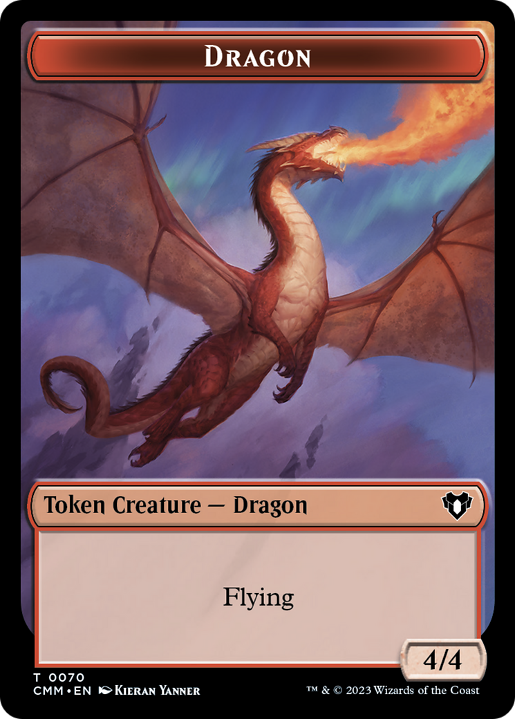 Dragon // Kor Ally Double-Sided Token [Commander Masters Tokens] | D20 Games