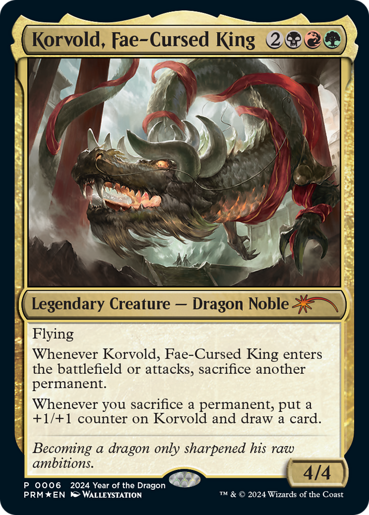 Korvold, Fae-Cursed King (Year of the Dragon 2024) [Standard Showdown Promos] | D20 Games