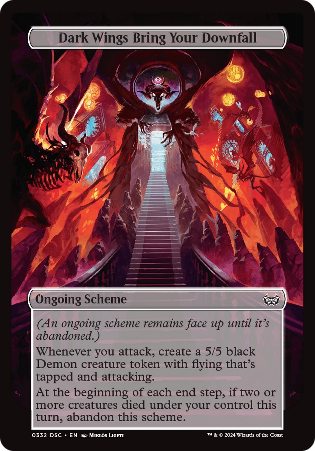 Dark Wings Bring Your Downfall (Full Art) [Duskmourn: Archenemy] | D20 Games