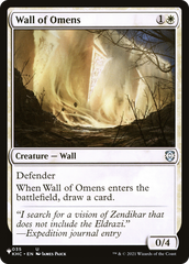 Wall of Omens (KHC) [The List] | D20 Games