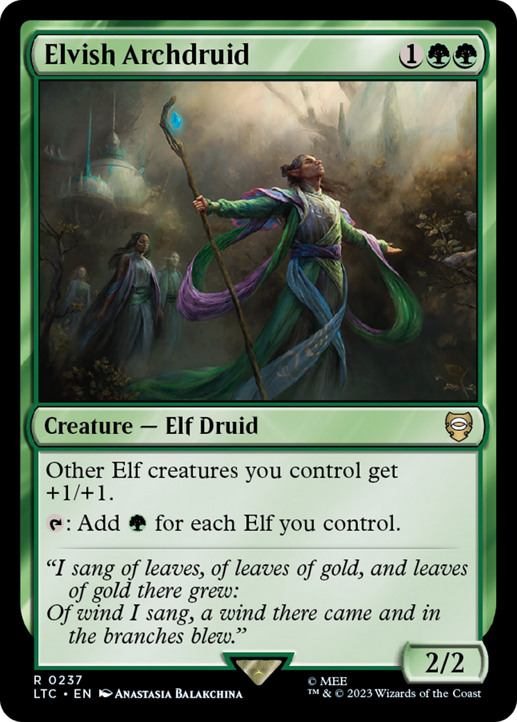 Elvish Archdruid [The Lord of the Rings: Tales of Middle-Earth Commander] | D20 Games