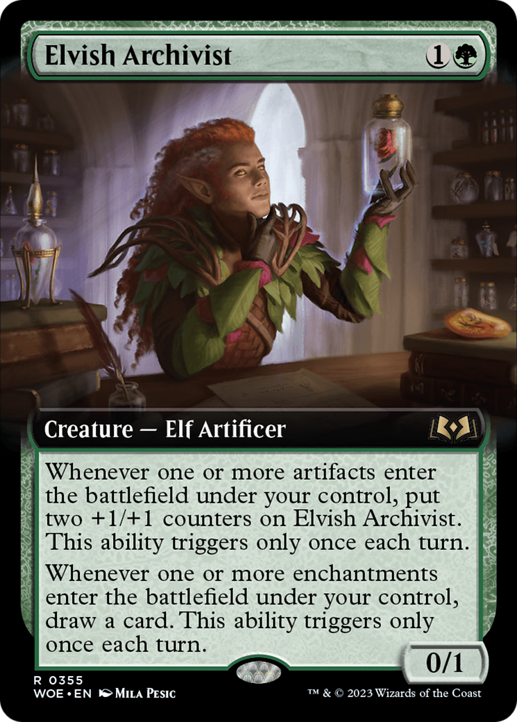 Elvish Archivist (Extended Art) [Wilds of Eldraine] | D20 Games