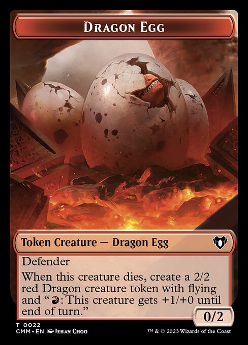 Treasure // Dragon Egg Double-Sided Token [Commander Masters Tokens] | D20 Games