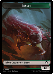 Zombie (Ripple Foil) // Insect (0027) Double-Sided Token [Modern Horizons 3 Tokens] | D20 Games