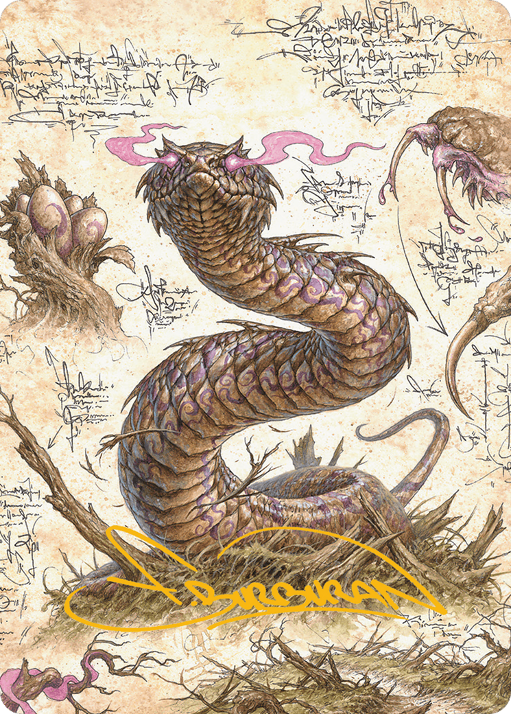 Rottenmouth Viper Art Card (Gold-Stamped Signature) [Bloomburrow Art Series] | D20 Games