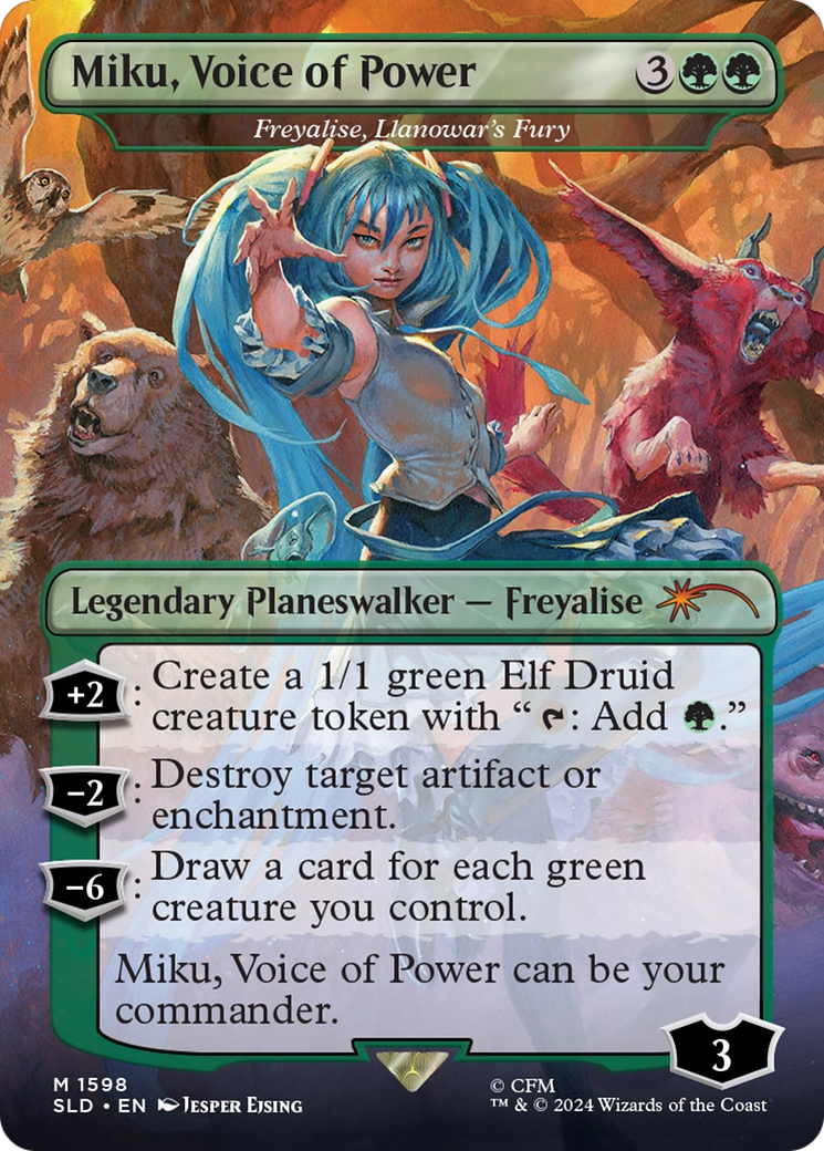 Miku, Voice of Power - Freyalise, Llanowar's Fury [Secret Lair Drop Series] | D20 Games