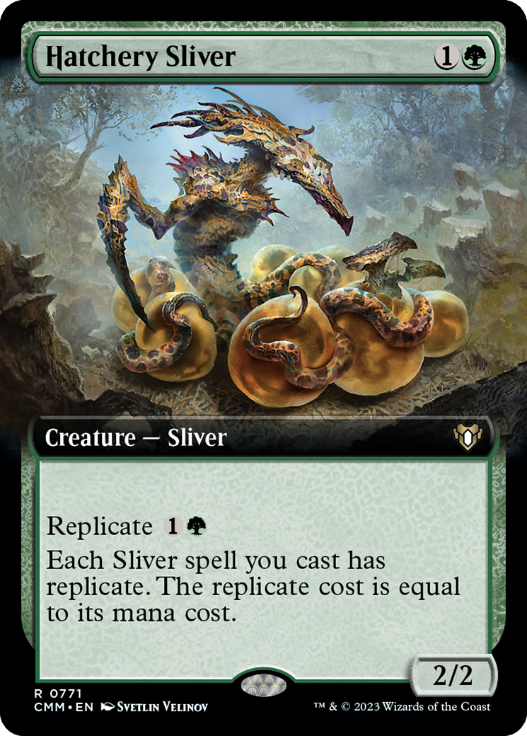 Hatchery Sliver (Extended Art) [Commander Masters] | D20 Games