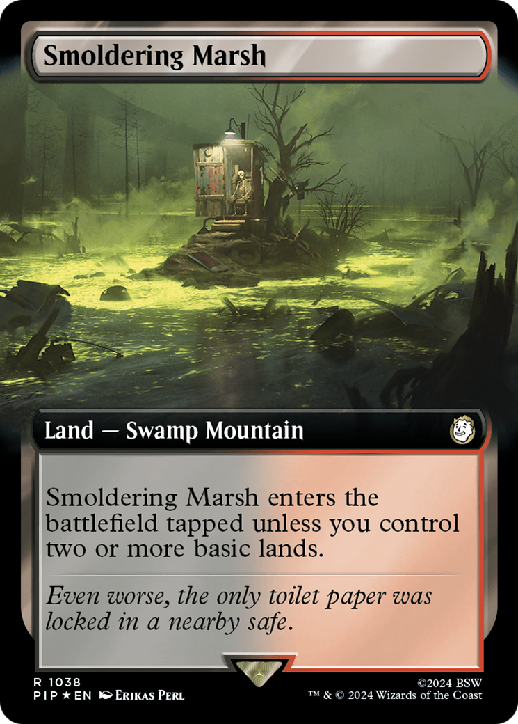 Smoldering Marsh (Extended Art) (Surge Foil) [Fallout] | D20 Games