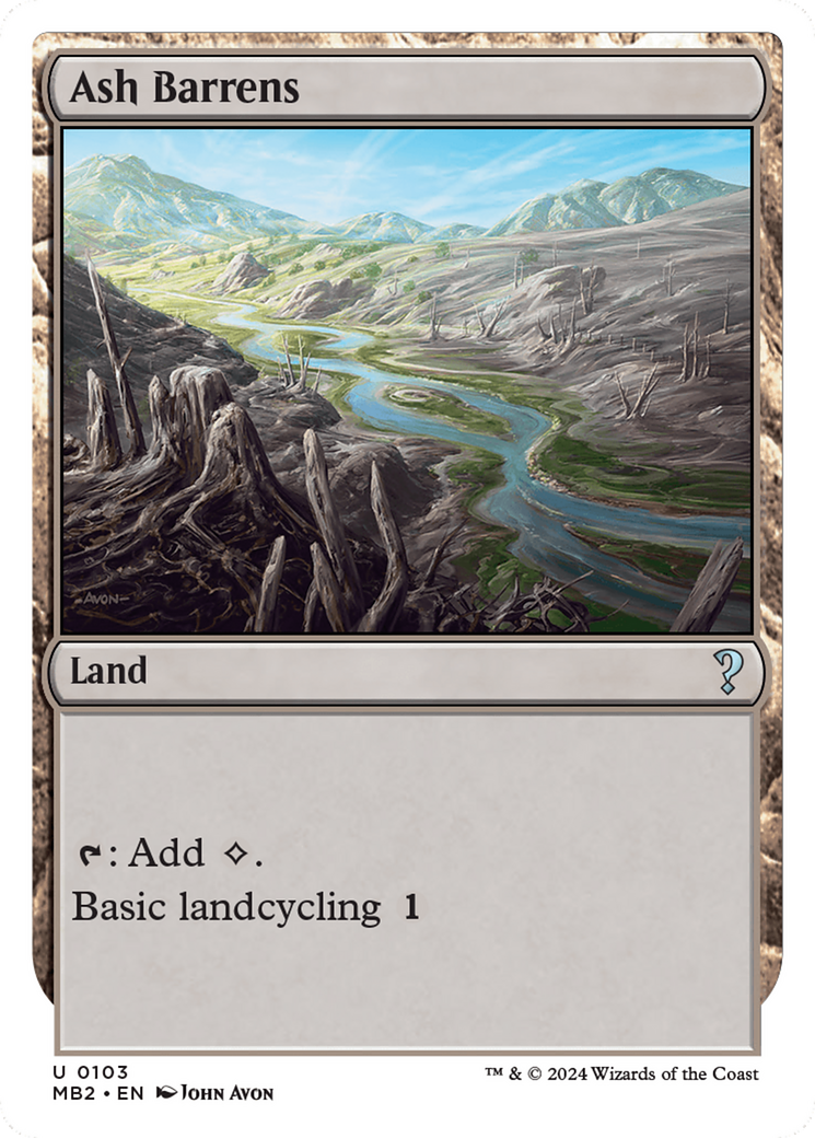 Ash Barrens (White Border) [Mystery Booster 2] | D20 Games