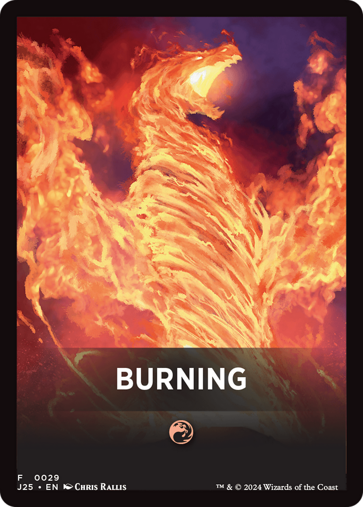 Burning Theme Card [Foundations Jumpstart Front Cards] | D20 Games