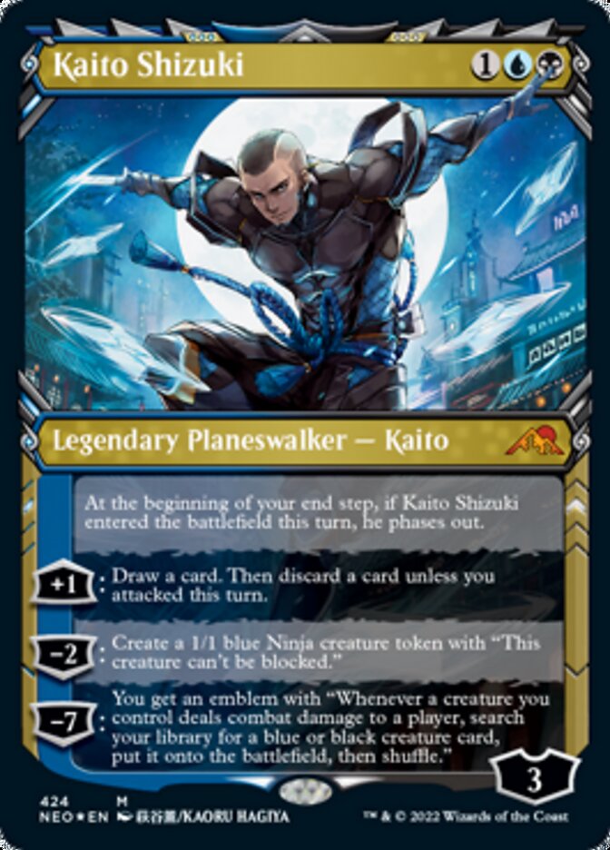 Kaito Shizuki (Showcase) (Foil Etched) [Kamigawa: Neon Dynasty] | D20 Games