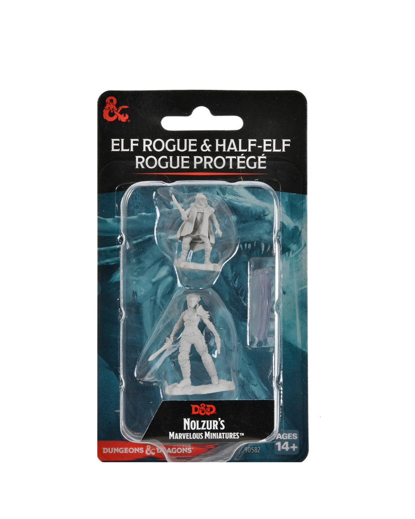 D&D NOLZUR'S MARVELOUS MINIATURES: ELF ROGUE & HALF-ELF ROGUE PROTÉGÉ | D20 Games