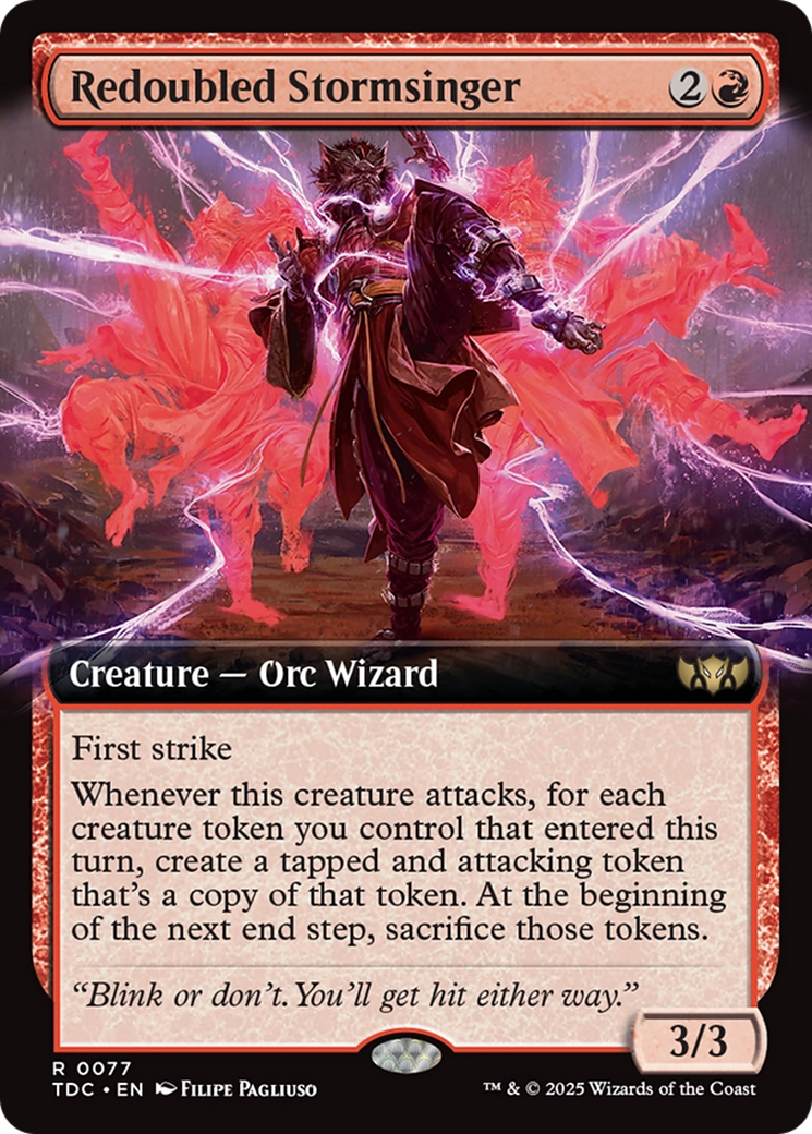 Redoubled Stormsinger (Extended Art) [Tarkir: Dragonstorm Commander] | D20 Games