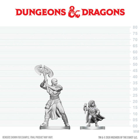 Dungeons & Dragons Nolzur`s Marvelous Unpainted Miniatures: Goliath Barbarian & Halfling Rogue
