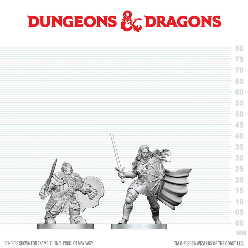Dungeons & Dragons Nolzur`s Marvelous Unpainted Miniatures: Dwarf Fighter & Orc Paladin