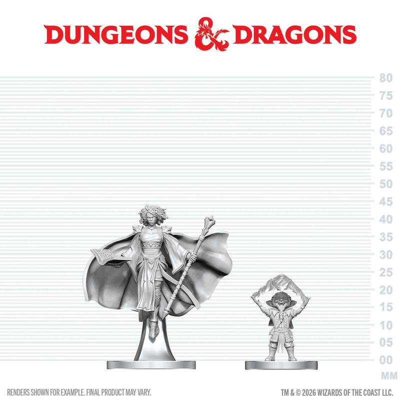 Dungeons & Dragons Nolzur`s Marvelous Unpainted Miniatures: Gnome Warlock & Aasimar Wizard