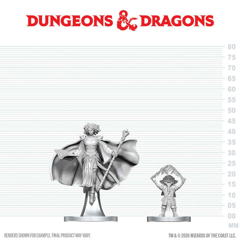 Dungeons & Dragons Nolzur`s Marvelous Unpainted Miniatures: Gnome Warlock & Aasimar Wizard