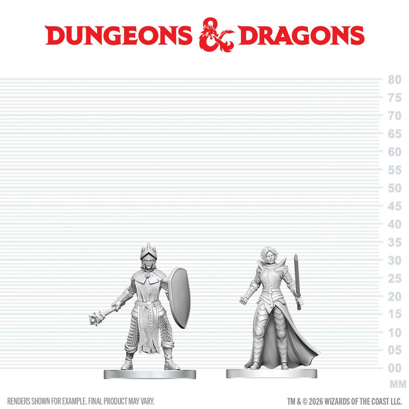Dungeons & Dragons Nolzur`s Marvelous Unpainted Miniatures:Black Gauntlet & Zhentilar Paladin of Bane
