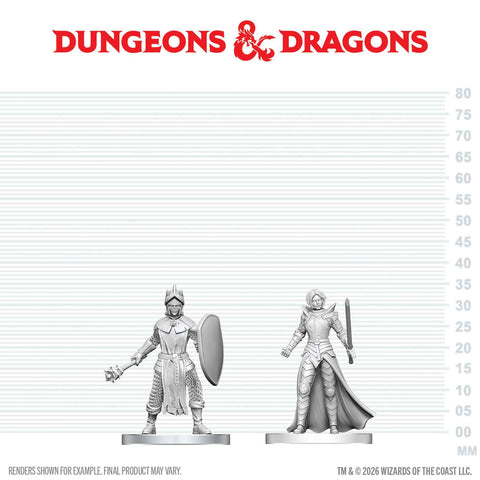 Dungeons & Dragons Nolzur`s Marvelous Unpainted Miniatures:Black Gauntlet & Zhentilar Paladin of Bane