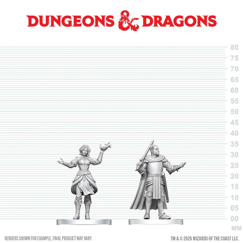 Dungeons & Dragons Nolzur`s Marvelous Unpainted Miniatures: Knight & Mage Apprentice