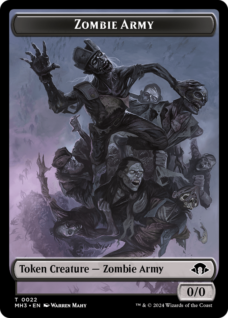 Zombie Army Token [Modern Horizons 3 Tokens] | D20 Games