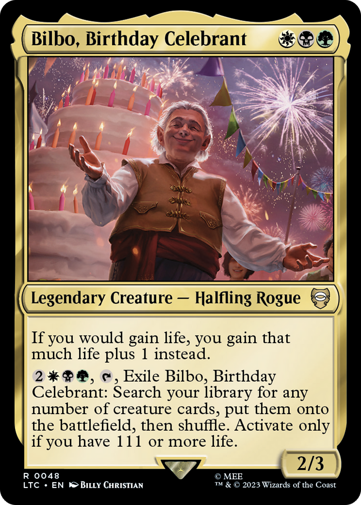 Bilbo, Birthday Celebrant [The Lord of the Rings: Tales of Middle-Earth Commander] | D20 Games