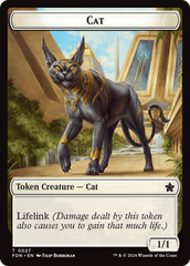 Cat (0027) // Phyrexian Goblin Double-Sided Token [Foundations Tokens] | D20 Games