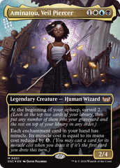 Aminatou, Veil Piercer (Borderless) [Duskmourn: House of Horror Commander] | D20 Games