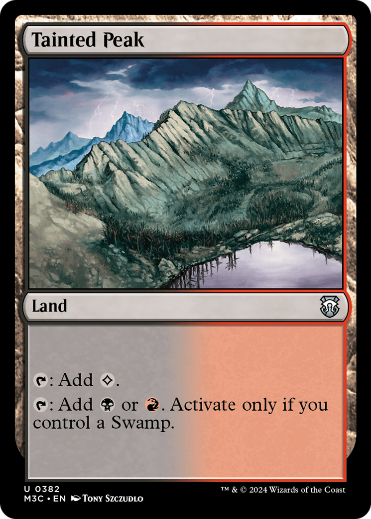 Tainted Peak (Ripple Foil) [Modern Horizons 3 Commander] | D20 Games