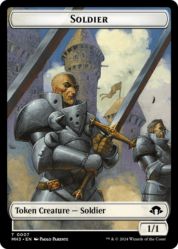 Eldrazi Spawn // Soldier Double-Sided Token [Modern Horizons 3 Tokens] | D20 Games