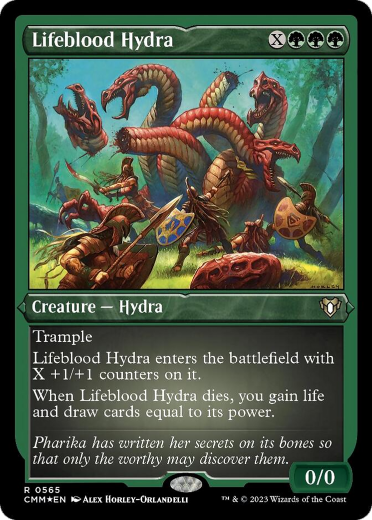 Lifeblood Hydra (Foil Etched) [Commander Masters] | D20 Games