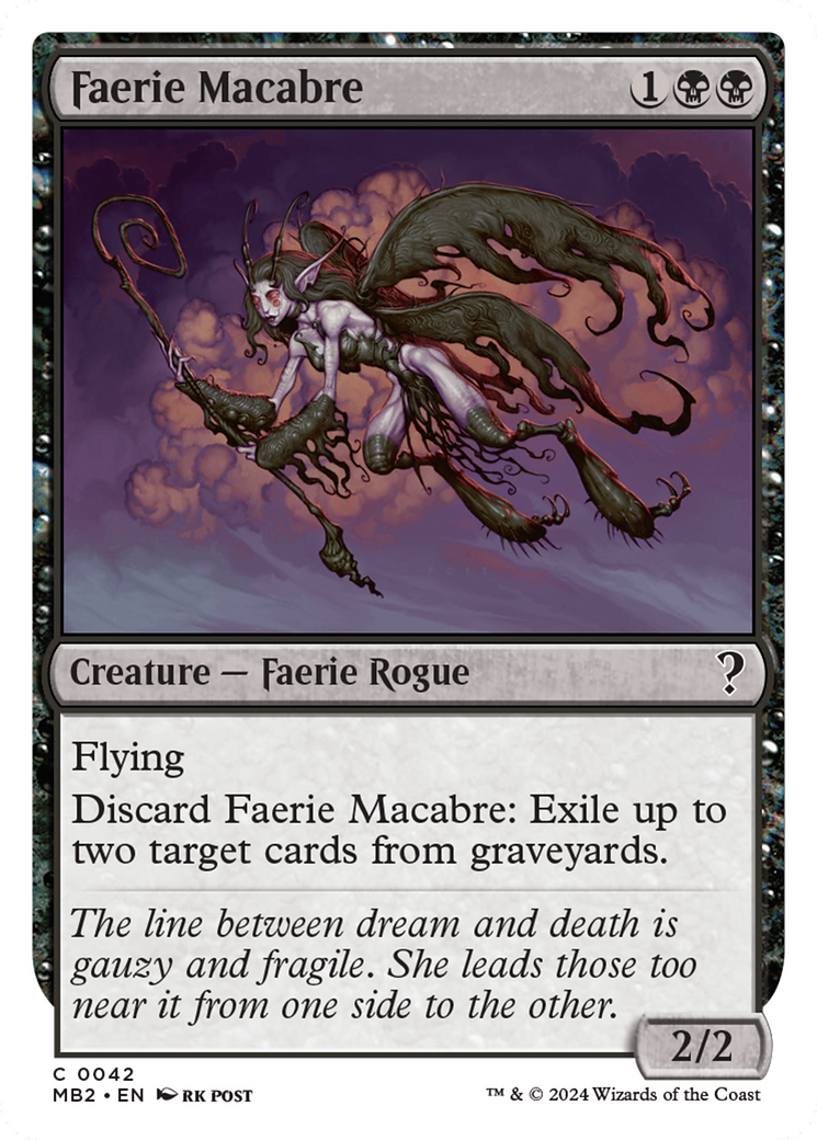 Faerie Macabre (White Border) [Mystery Booster 2] | D20 Games