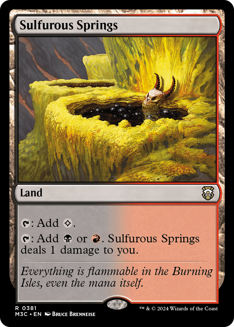 Sulfurous Springs (Ripple Foil) [Modern Horizons 3 Commander] | D20 Games