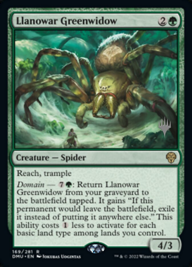 Llanowar Greenwidow (Promo Pack) [Dominaria United Promos] | D20 Games