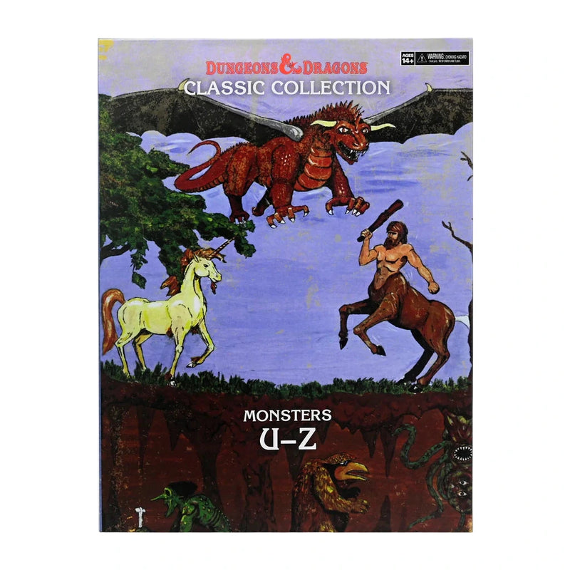 Cover of Dungeons & Dragons Classic Collection: Monsters U-Z with a dragon, unicorn, and warrior illustration.