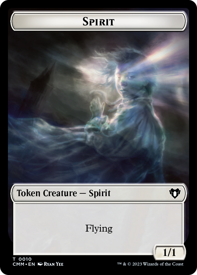 Spirit Token (10) [Commander Masters Tokens] | D20 Games