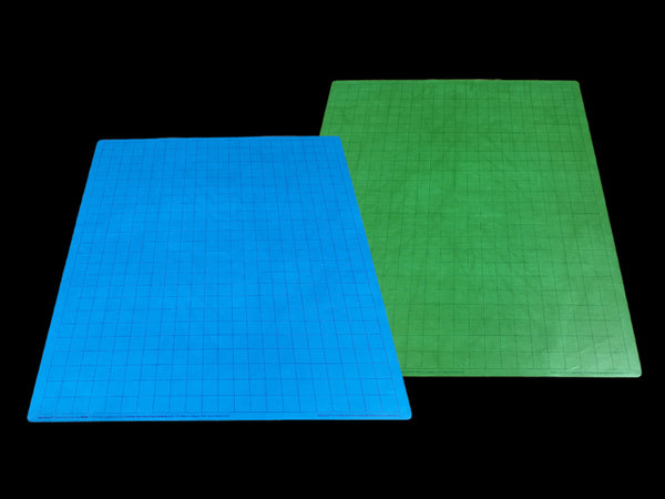 Factory-Second Reversible Megamat Blue-Green Squares | D20 Games