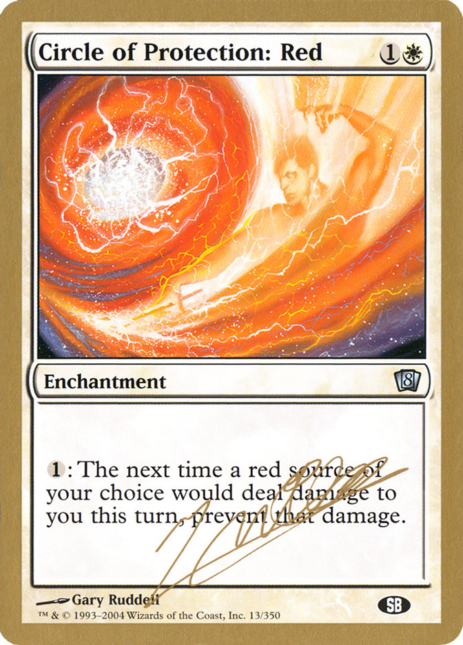 Circle of Protection: Red (Julien Nuijten) (SB) [World Championship Decks 2004] | D20 Games