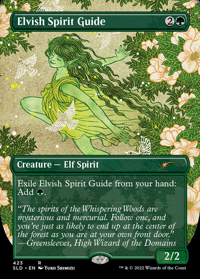 Elvish Spirit Guide (Borderless) [Secret Lair Drop Series] | D20 Games