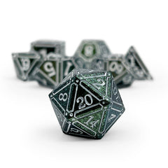 Ironworks - Necromancer Spellbook 7 Piece RPG set Alloy Metal Dice | D20 Games