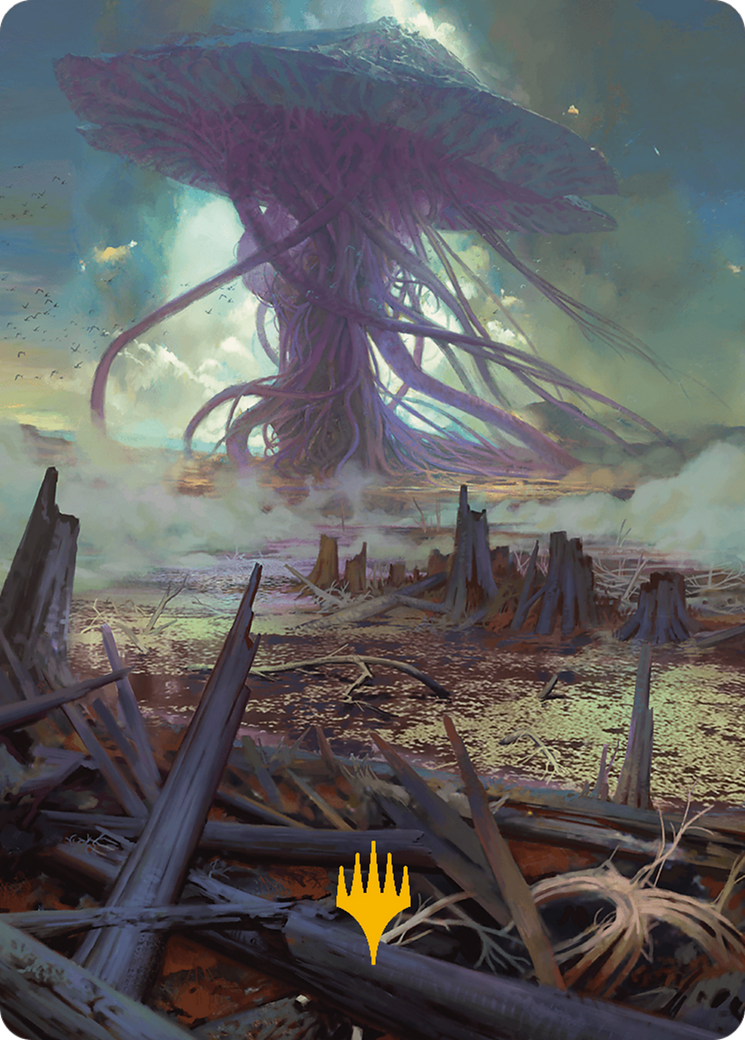 Swamp Art Card (Gold-Stamped Planeswalker Symbol) [Modern Horizons 3 Art Series] | D20 Games