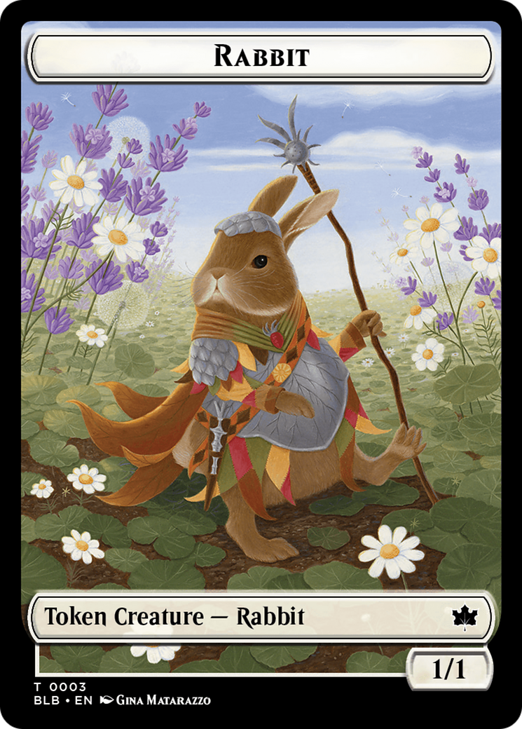 Rabbit // Poison Counter Double-Sided Token [Bloomburrow Commander Tokens] | D20 Games