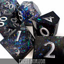 Event Horizon Handmade Sharp Edge RPG dice set