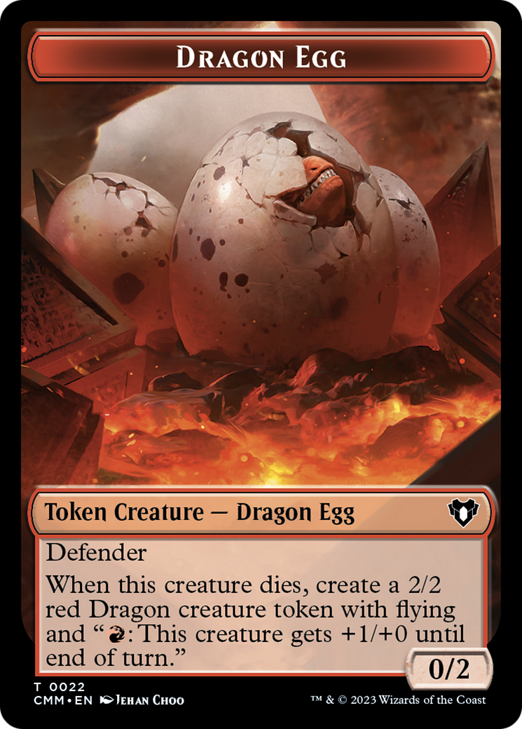 Dragon Egg Token [Commander Masters Tokens] | D20 Games