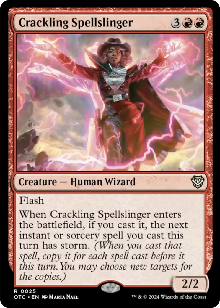 Crackling Spellslinger [Outlaws of Thunder Junction Commander] | D20 Games